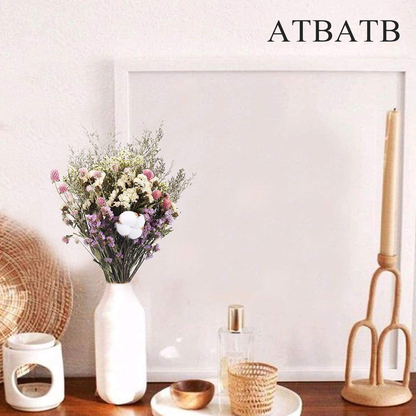 ATBATB Dried flowers for decoration Natural Dried Flowers Bouquet Dried Cotton Stem Lover Grass Gypsophila Myosotis Sylvatica Farmhouse Artificial Flowers for Filler Floral Arrangement DIY Home Party Decor