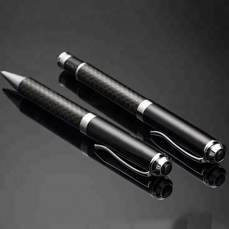 JKPJKP heavy luxury  Pens logo customized metal roller ball pen carbon fiber pen