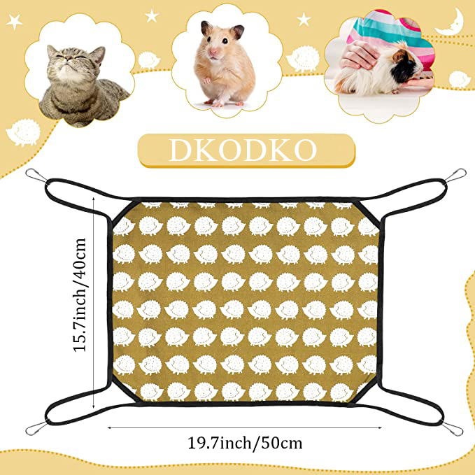 DKODKO 5 Pieces Pet  Cage Hammock Pet Hammocks Pet Cats Hammock Soft Pet Bed Suitable for Ferret Hammock Guinea Pig Hamster Gerbil Kittens Cats Cage