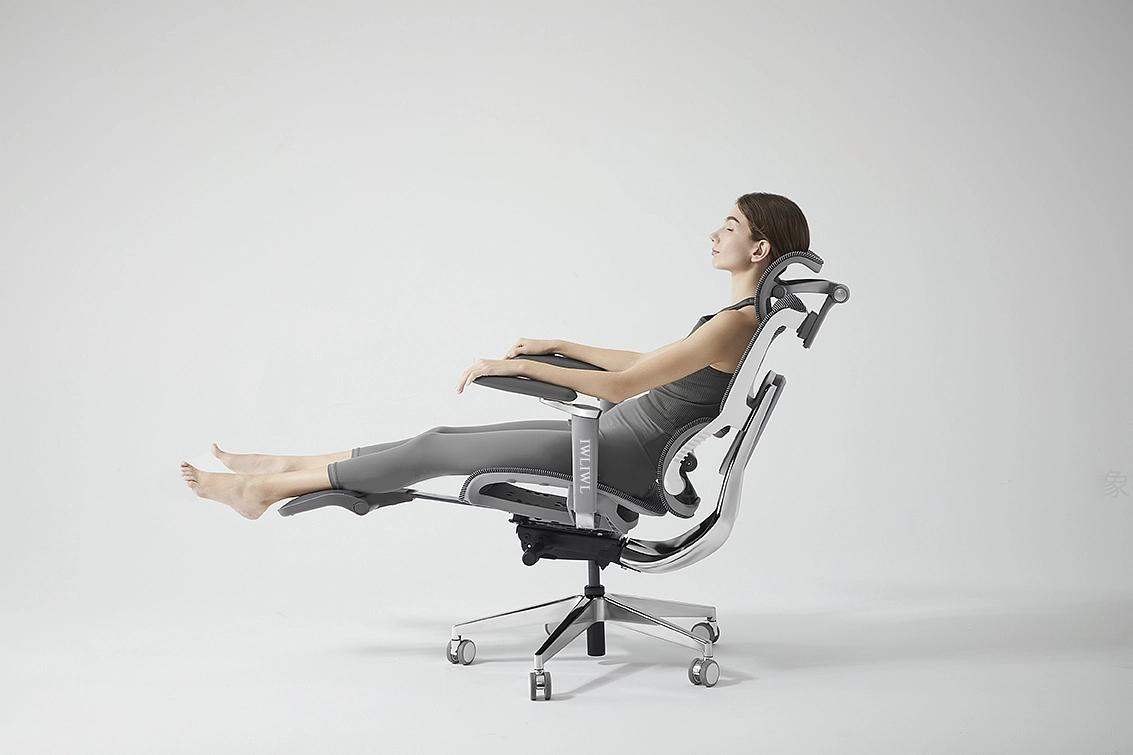 IWLIWL Ergonomic Office Chair Computer Desk Chiar Mesh High Back Desk Chair with 4D Armrest 3D Headrest, Mesh Computer Chair with Adjustable Lumbar Support, Rocking Executive Swivel Chair for Home