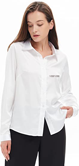 VHPVHP Women's Button-Down Shirts Long Sleeves Casual Work Blouse