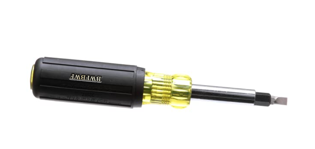 BWFBWF 32557 Multi-Bit Screwdriver / Nut Driver, Heavy Duty 10-in-1 with Interchangable Shafts and Ph, Sl, Sq, Hex Bits and Nut Drivers