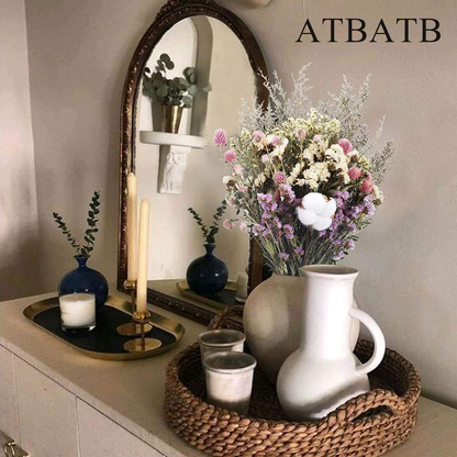 ATBATB Dried flowers for decoration Natural Dried Flowers Bouquet Dried Cotton Stem Lover Grass Gypsophila Myosotis Sylvatica Farmhouse Artificial Flowers for Filler Floral Arrangement DIY Home Party Decor
