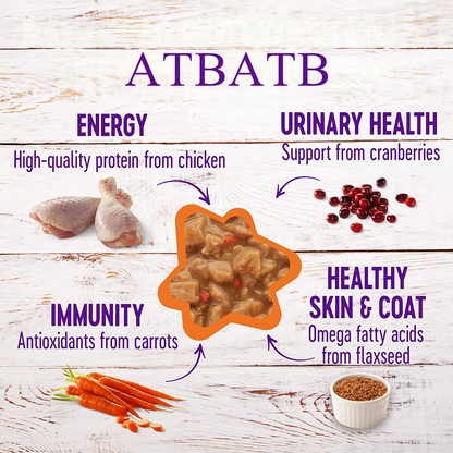 ATBATB Animal foodstuffs Gravies Grain Free Canned Cat Food, Chicken Dinner