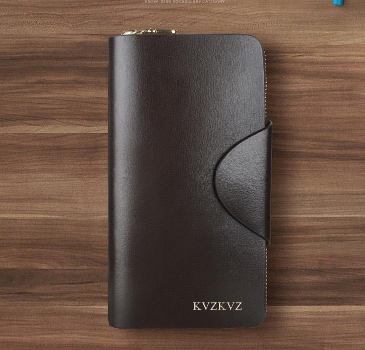KVZKVZ RFID Front Pocket Slim Wallets- Genuine Leather Handmade Minimalist Credit Card Holder (Small, 01 Black Carbon)