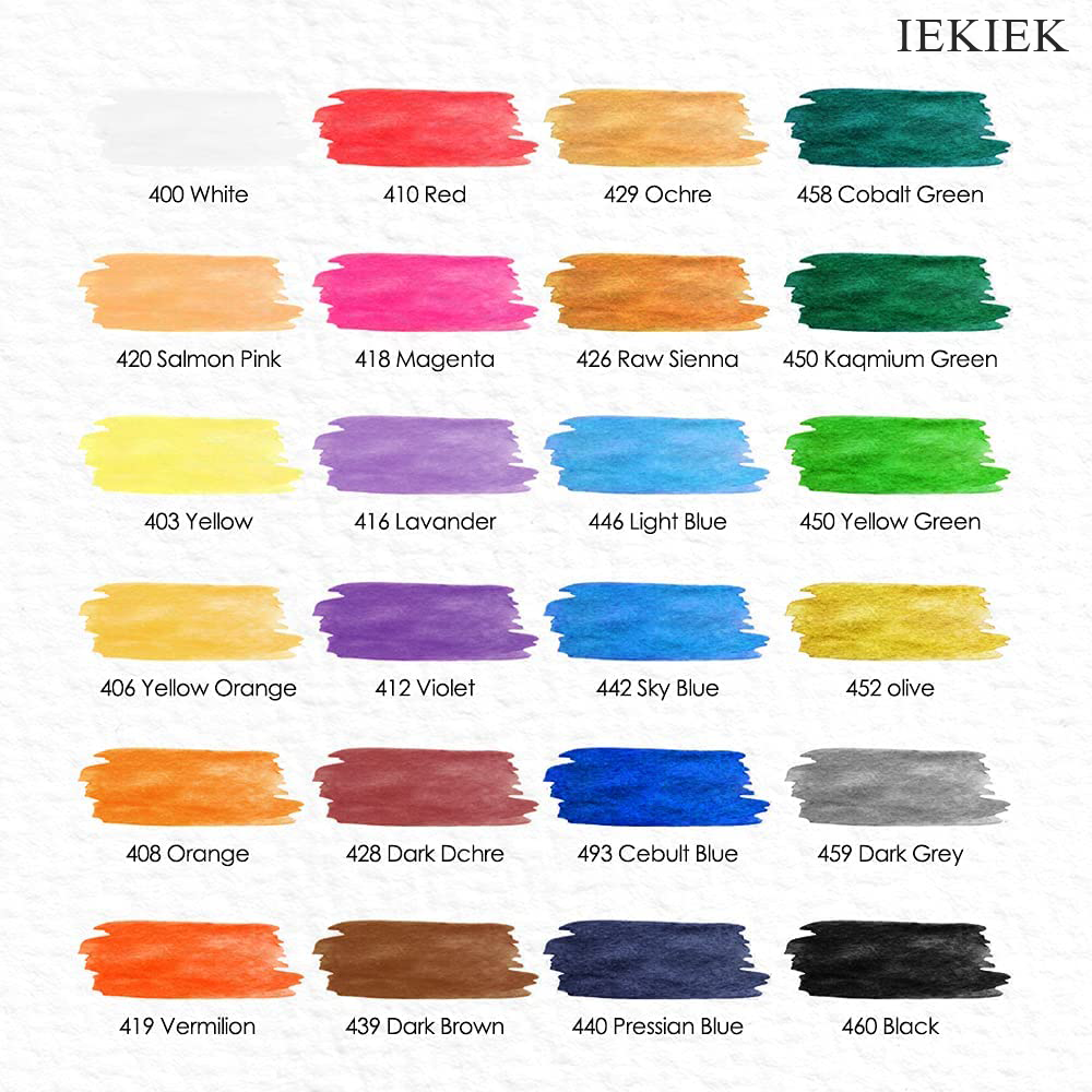 IEKIEK Oil pastels Non Toxic Soft Water Soluble Oil Pastels for Artist and Professional (24 Colors)