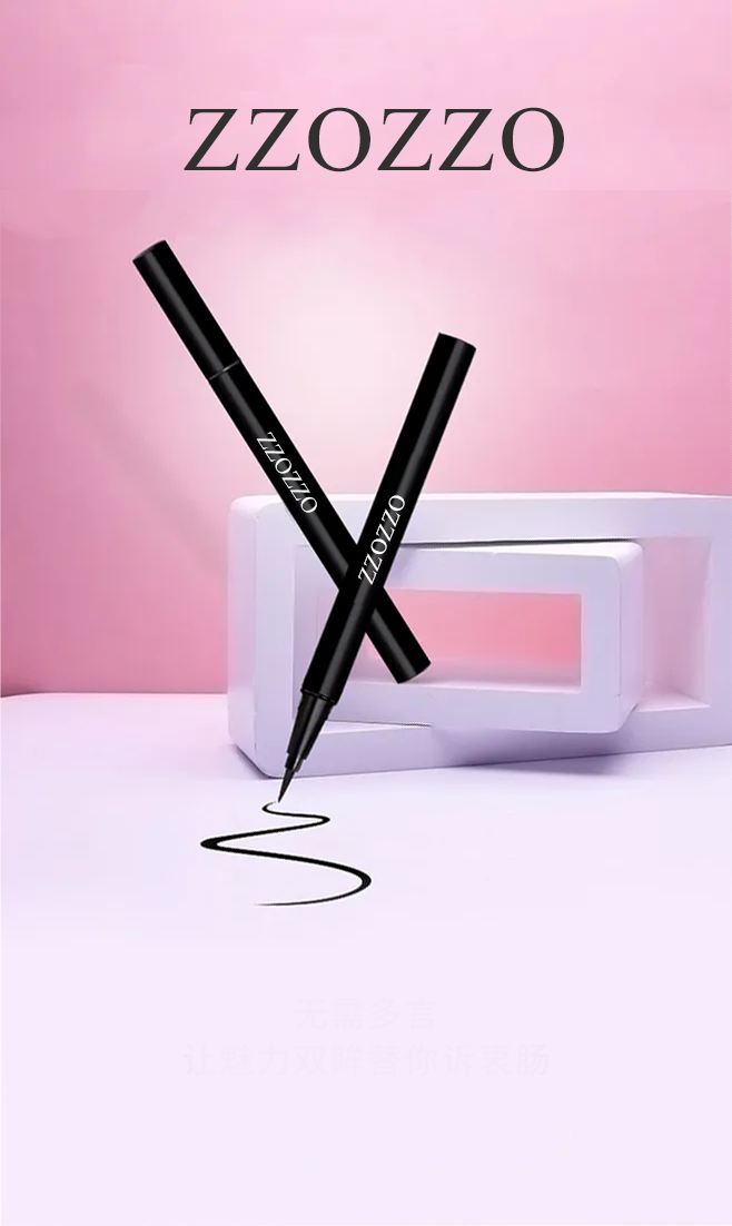 ZZOZZO Black Eyeliner Pencil and Brown Eyeliner Pencil Makeup Set - Smooth Glide and Long Lasting Eye Liners - Smudgeproof and Waterproof Eyeliner - Precise and Fade-Proof Eyeliners Set of Two