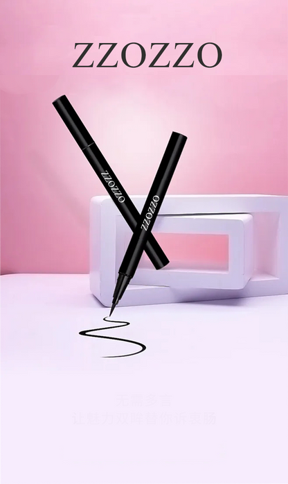 ZZOZZO Black Eyeliner Pencil and Brown Eyeliner Pencil Makeup Set - Smooth Glide and Long Lasting Eye Liners - Smudgeproof and Waterproof Eyeliner - Precise and Fade-Proof Eyeliners Set of Two