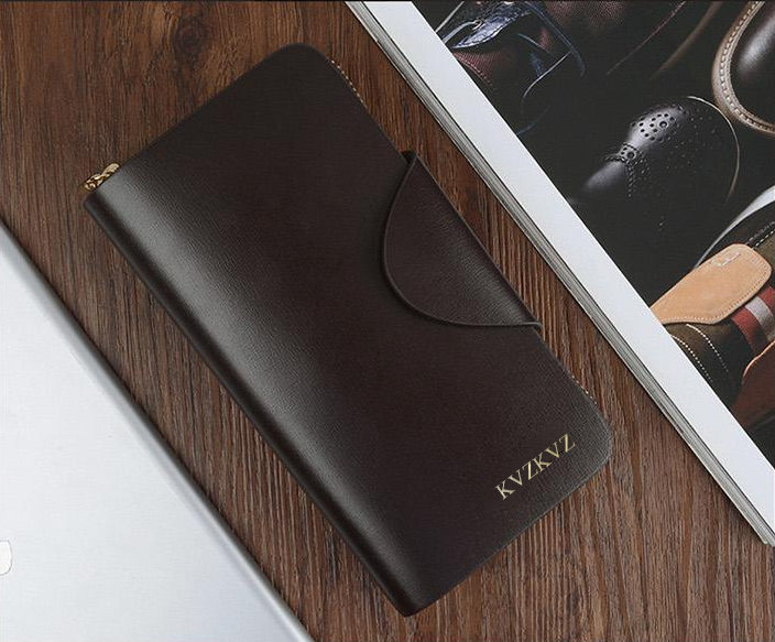 KVZKVZ RFID Front Pocket Slim Wallets- Genuine Leather Handmade Minimalist Credit Card Holder (Small, 01 Black Carbon)
