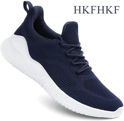 HKFHKF Men's Non Slip Running Shoes Ultra Light Breathable Casual Walking Shoes Fashion Sneakers Mesh Workout Sports Shoes