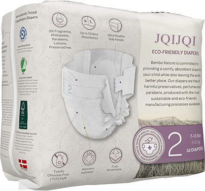 JQIJQI Premium Eco-Friendly Baby Diapers