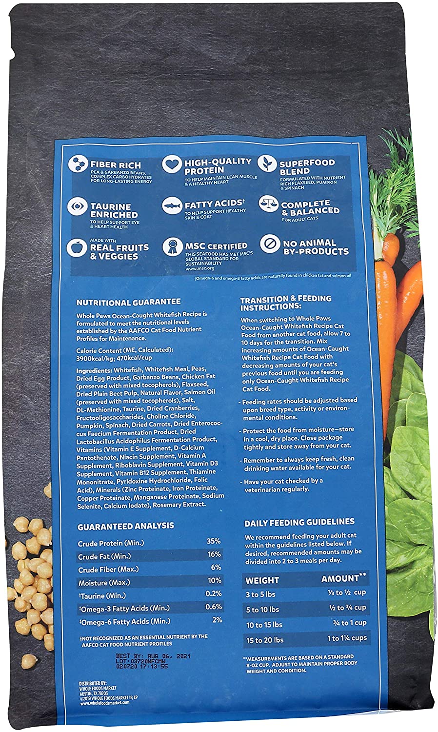 IAWIAW Pet food Grain-Free Adult Cat Food Ocean-Caught Whitefish Recipe 3.5 Pound