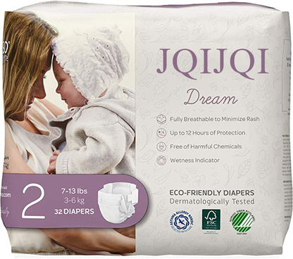JQIJQI Premium Eco-Friendly Baby Diapers