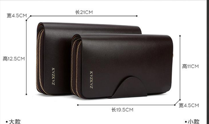 KVZKVZ RFID Front Pocket Slim Wallets- Genuine Leather Handmade Minimalist Credit Card Holder (Small, 01 Black Carbon)