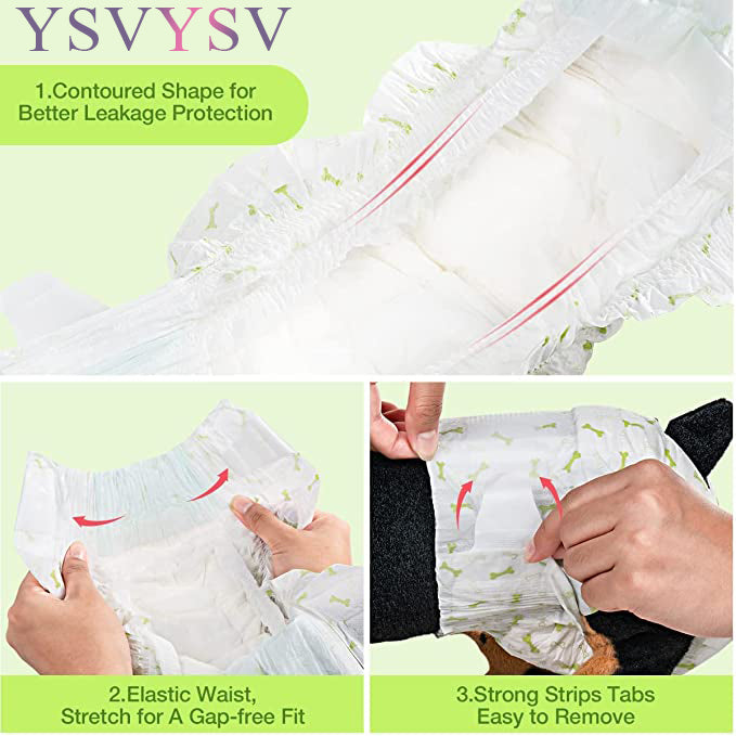 YSVYSV Diapers for Pets Female Puppy Dog Diaper 12-72pcs