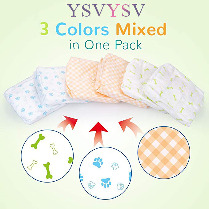 YSVYSV Diapers for Pets Female Puppy Dog Diaper 12-72pcs